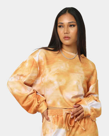 XXIII Women's Zuzu Tie Dye Crewneck Orange/White