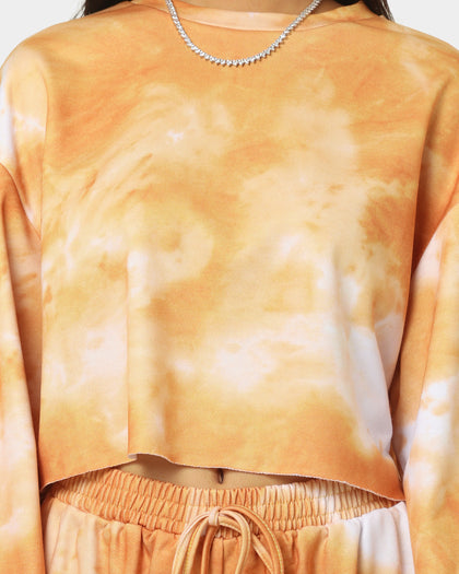 XXIII Women's Zuzu Tie Dye Crewneck Orange/White