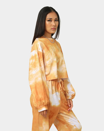 XXIII Women's Zuzu Tie Dye Crewneck Orange/White