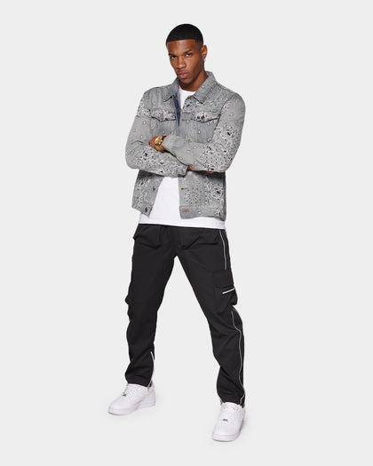 XXIII Turine Paisley Denim Jacket Blue