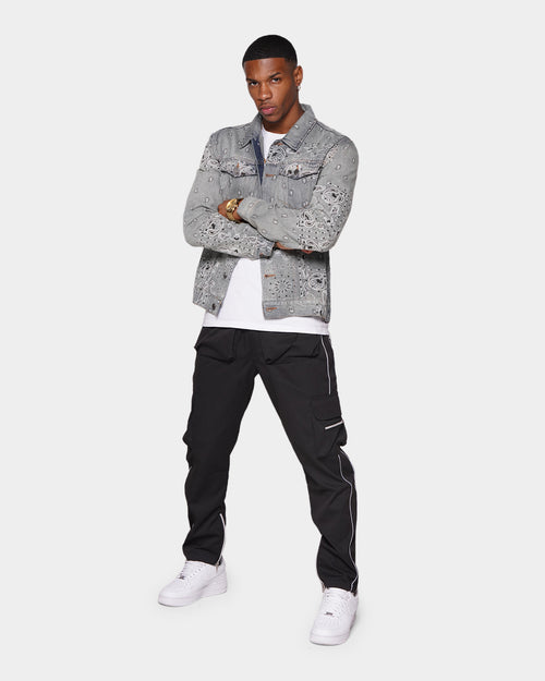 XXIII Turine Paisley Denim Jacket Blue