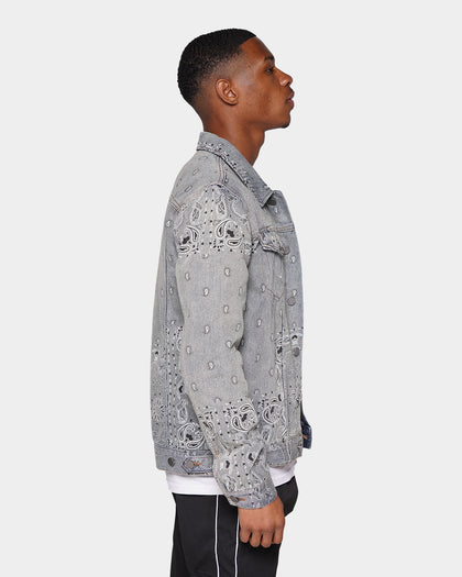 XXIII Turine Paisley Denim Jacket Blue