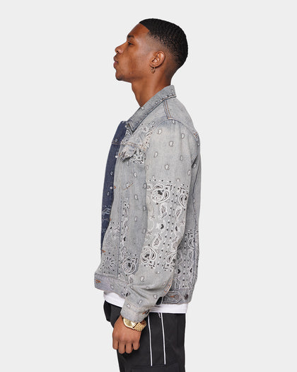 XXIII Turine Paisley Denim Jacket Blue