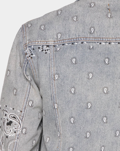 XXIII Turine Paisley Denim Jacket Blue