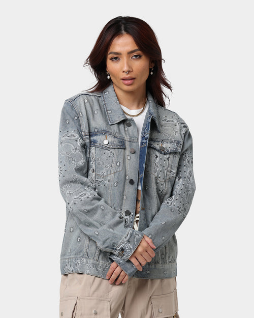 XXIII Turine Paisley Denim Jacket Blue