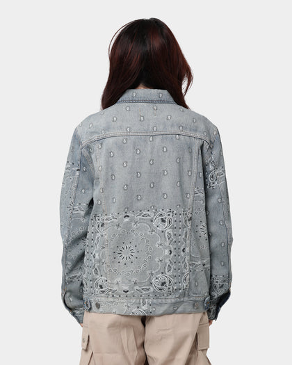 XXIII Turine Paisley Denim Jacket Blue