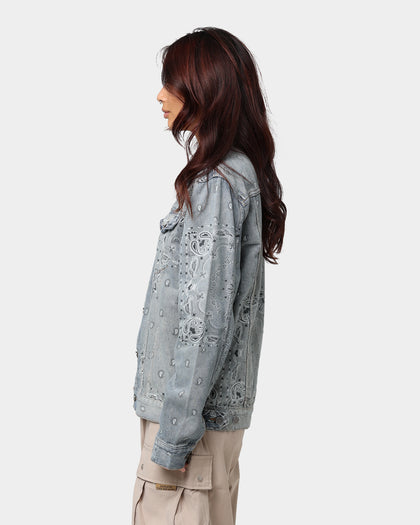XXIII Turine Paisley Denim Jacket Blue