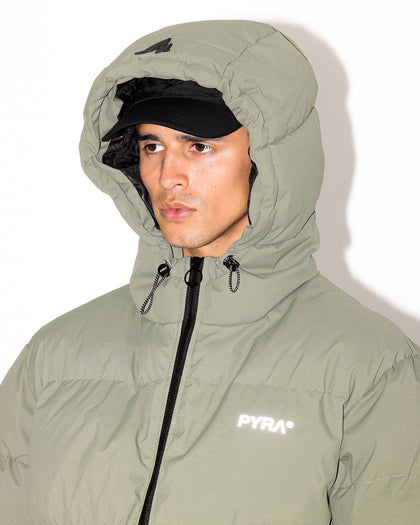 PYRA Alpine Puffa Jacket Olive Green