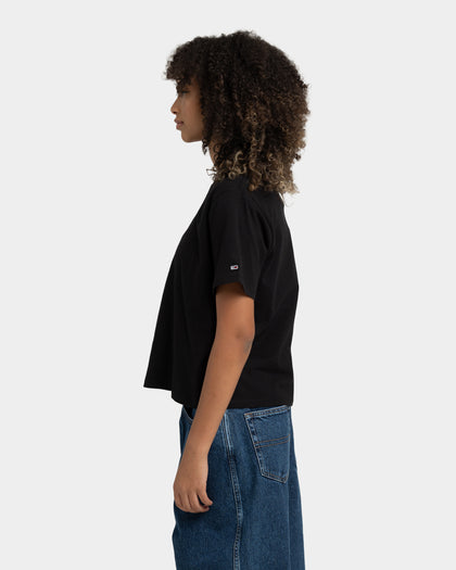 Tommy Jeans Women's Essential Logo Crop T-Shirt Black