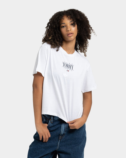 Tommy Jeans Women's Essential Logo Crop T-Shirt White