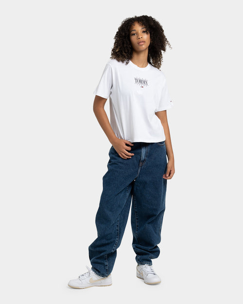 Tommy Jeans Women's Essential Logo Crop T-Shirt White
