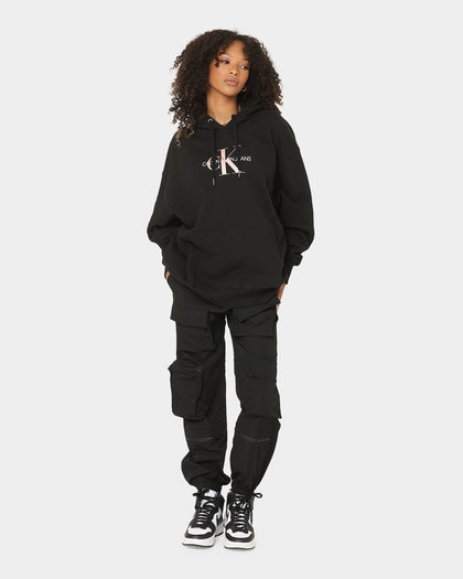 Calvin Klein Women's Mid Scale Monogram Hoodie Black