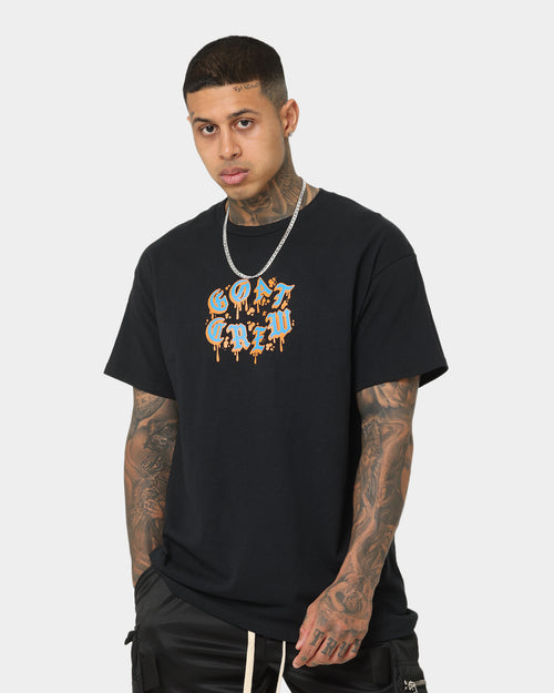 Goat Crew Drip Logo T-Shirt Black/Blue/Orange