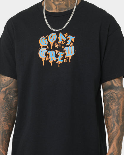 Goat Crew Drip Logo T-Shirt Black/Blue/Orange