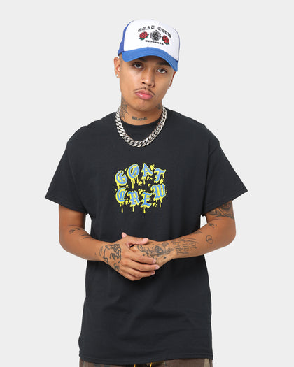 Goat Crew Drip Logo T-Shirt Black/Blue/Yellow