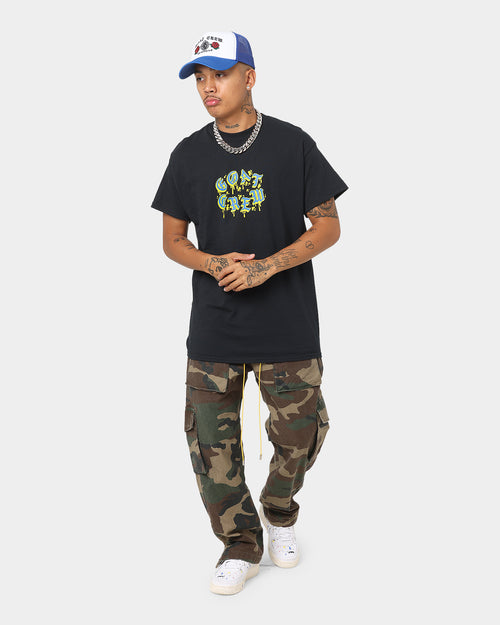 Goat Crew Drip Logo T-Shirt Black/Blue/Yellow