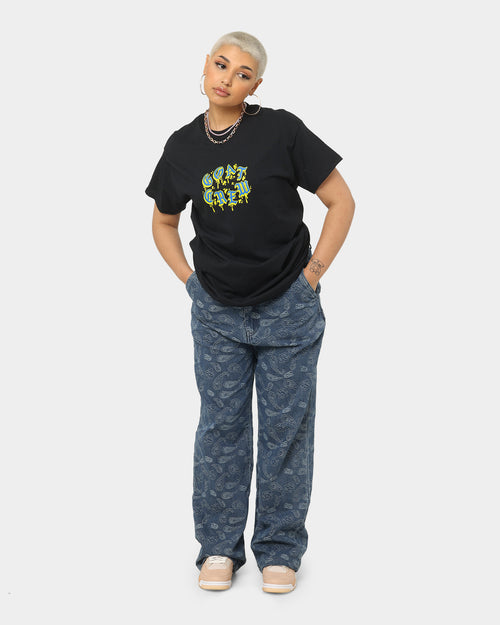 Goat Crew Drip Logo T-Shirt Black/Blue/Yellow