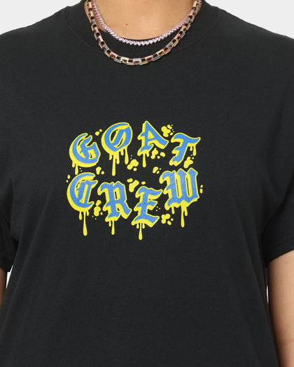 Goat Crew Drip Logo T-Shirt Black/Blue/Yellow