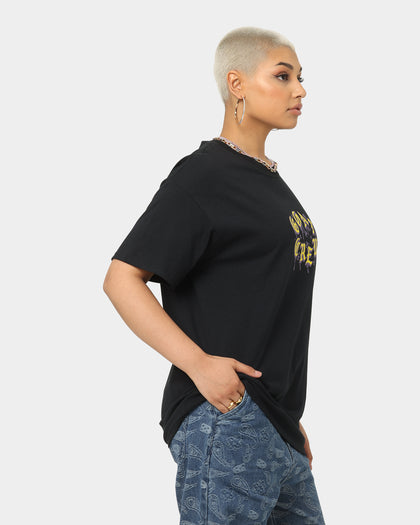 Goat Crew Drip Logo T-Shirt Black/Yellow/Purple