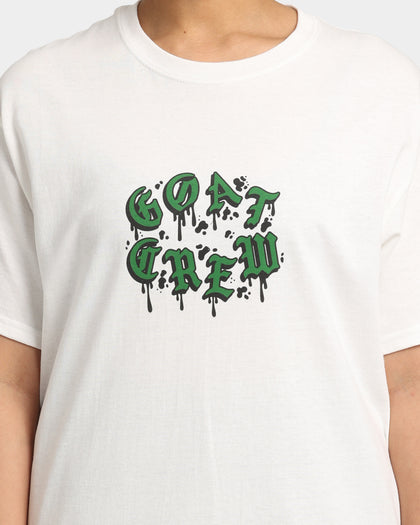 Goat Crew Drip Logo T-Shirt White/Green