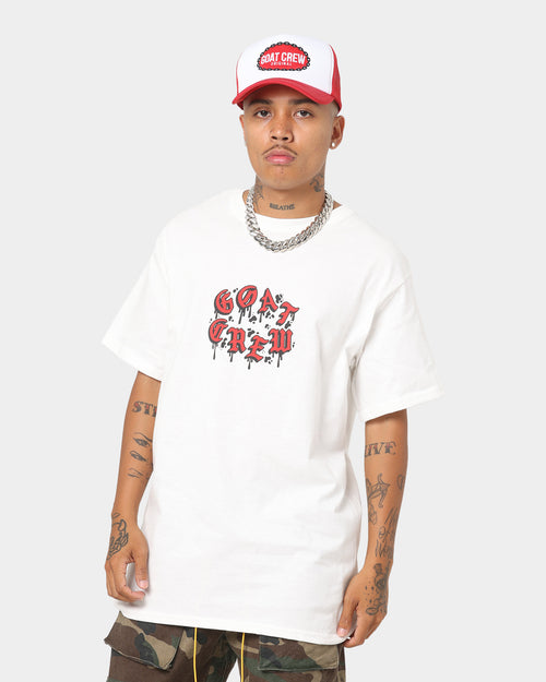 Goat Crew Drip Logo T-Shirt White/Red