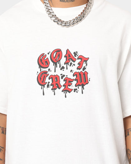 Goat Crew Drip Logo T-Shirt White/Red
