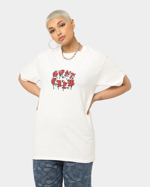 Goat Crew Drip Logo T-Shirt White/Red