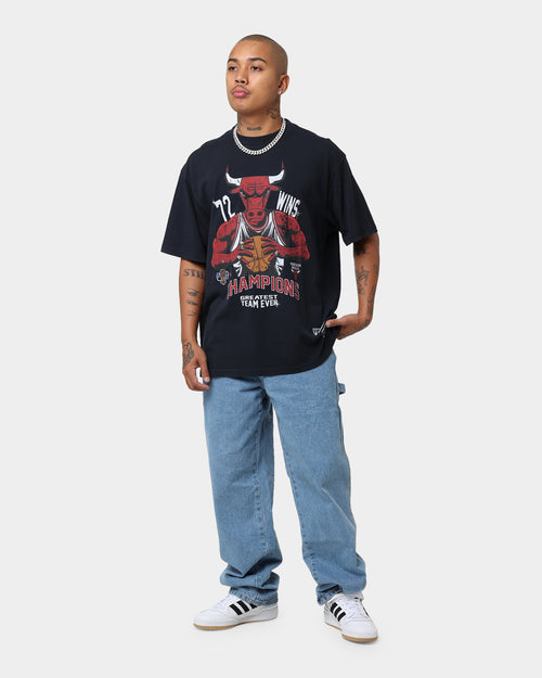 Mitchell & Ness Chicago Bulls 72 Wins Vintage T-Shirt Faded Black