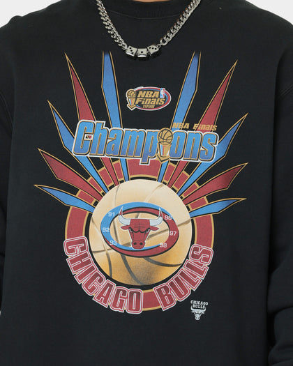Mitchell & Ness Chicago Bulls 1998 Champs Vintage Crewneck Faded Black