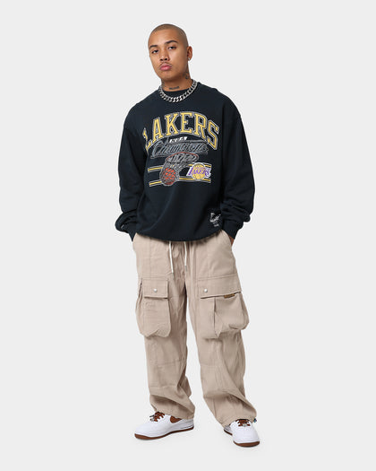 Mitchell & Ness Los Angeles Lakers Hoop Crew Crewneck Faded Black