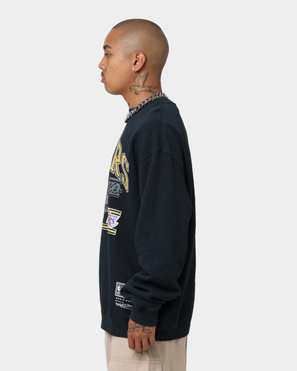 Mitchell & Ness Los Angeles Lakers Hoop Crew Crewneck Faded Black