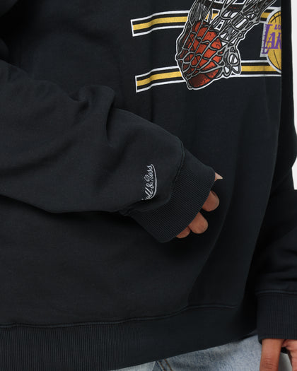 Mitchell & Ness Los Angeles Lakers Hoop Crew Crewneck Faded Black