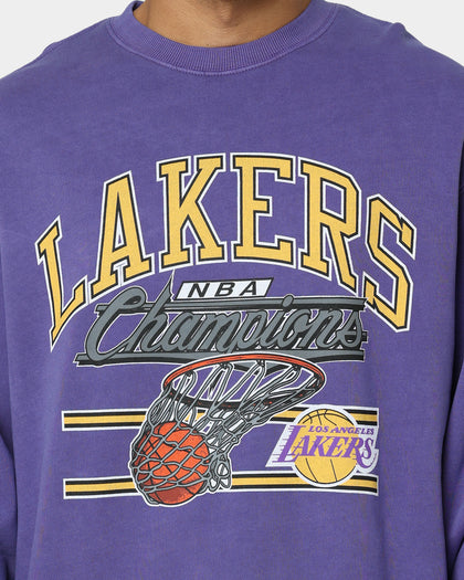 Mitchell & Ness Los Angeles Lakers Hoop Crew Crewneck Faded Purple