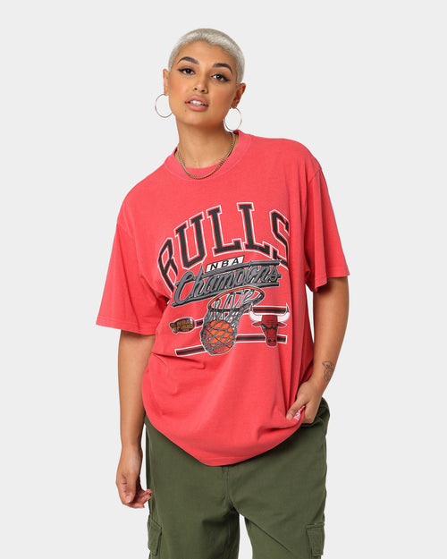Mitchell & Ness Chicago Bulls Hoop T-Shirt Faded Red