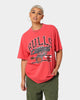 Mitchell & Ness Chicago Bulls Hoop T-Shirt Faded Red