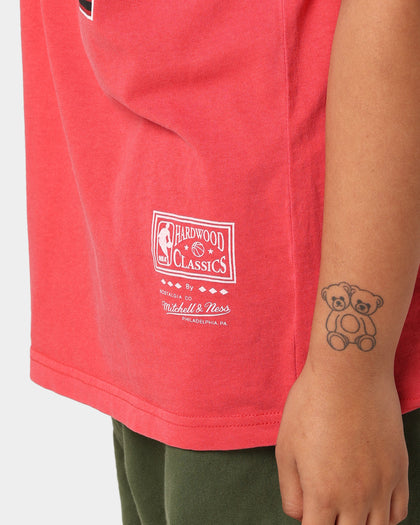 Mitchell & Ness Chicago Bulls Hoop T-Shirt Faded Red