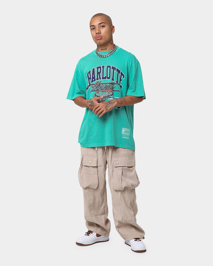 Mitchell & Ness Charlotte Hornets Hoop T-Shirt Faded Teal