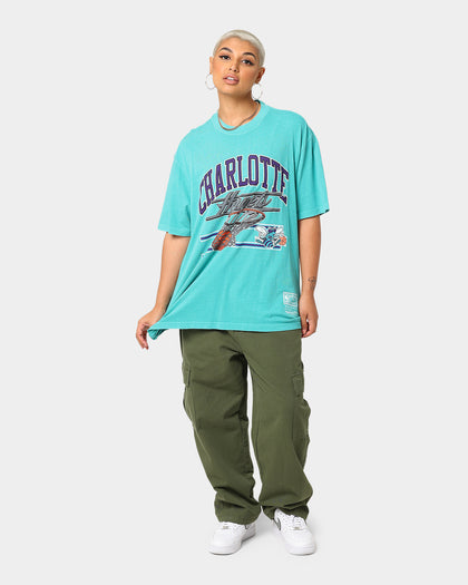 Mitchell & Ness Charlotte Hornets Hoop T-Shirt Faded Teal