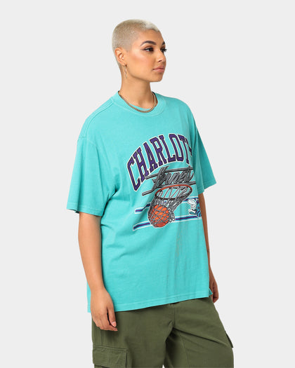 Mitchell & Ness Charlotte Hornets Hoop T-Shirt Faded Teal