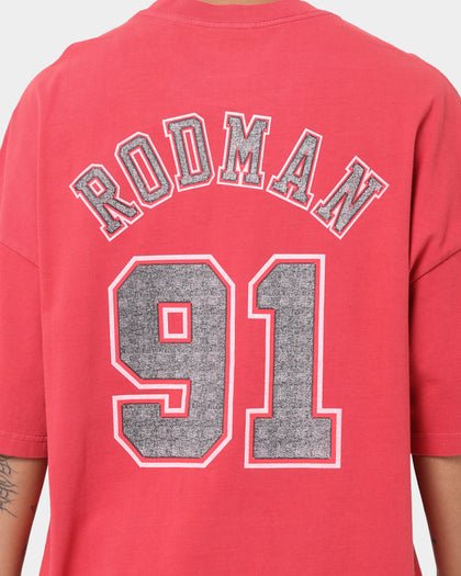 Mitchell & Ness Chicago Bulls Dennis Rodman Oversized T-Shirt Faded Red