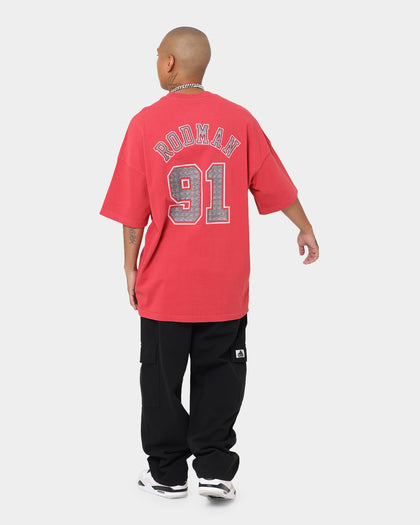 Mitchell & Ness Chicago Bulls Dennis Rodman Oversized T-Shirt Faded Red
