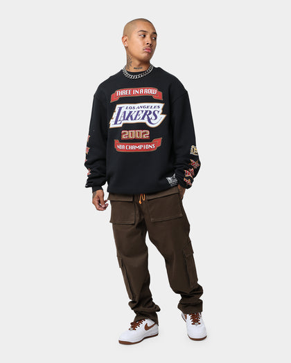 Mitchell & Ness Los Angeles Lakers 3 In A Row Vintage Crewneck Faded Black