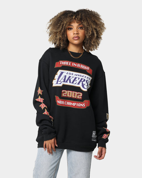 Mitchell & Ness Los Angeles Lakers 3 In A Row Vintage Crewneck Faded Black
