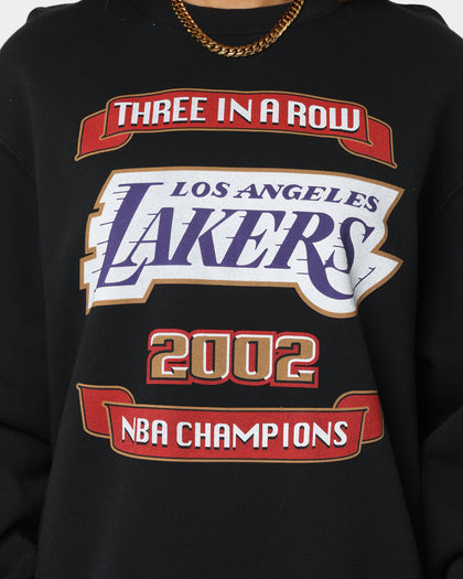 Mitchell & Ness Los Angeles Lakers 3 In A Row Vintage Crewneck Faded Black