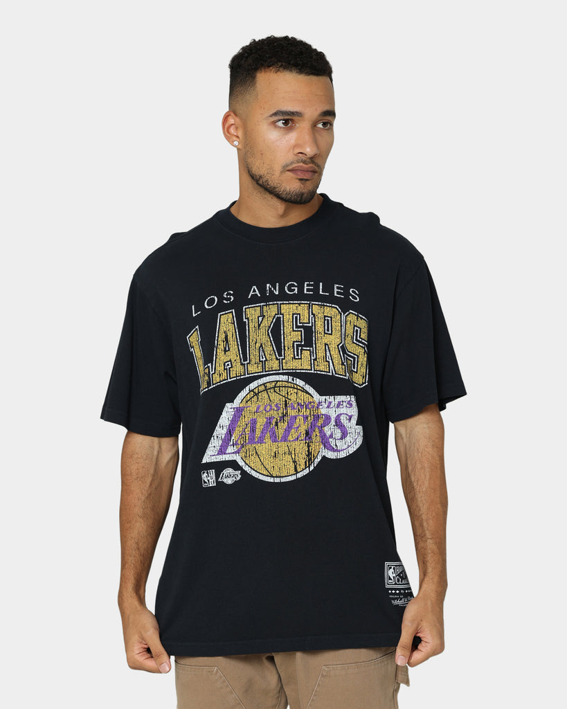 Mitchell & Ness Los Angeles Lakers XL Arch Vintage T-Shirt Faded Black