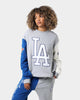 Majestic Athletic Los Angeles Dodgers All Team Champs Crewneck Classic Blue/Grey