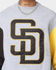 Majestic Athletic San Diego Padres All Team Champs Crewneck Yellow/Grey Marle
