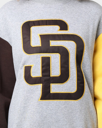 Majestic Athletic San Diego Padres All Team Champs Crewneck Yellow/Grey Marle