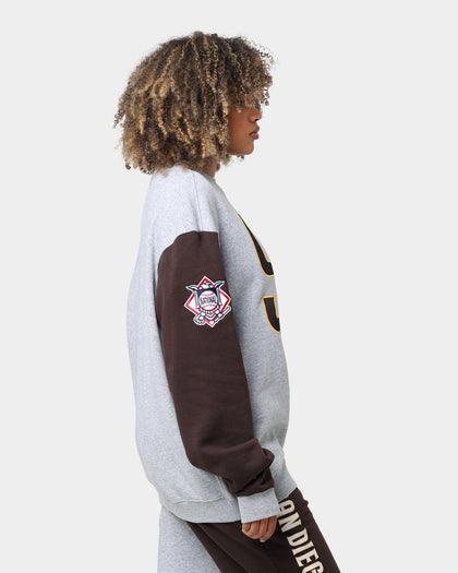 Majestic Athletic San Diego Padres All Team Champs Crewneck Yellow/Grey Marle