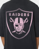 Majestic Athletic Las Vegas Raiders Solarised Oversized T-Shirt Faded Black
